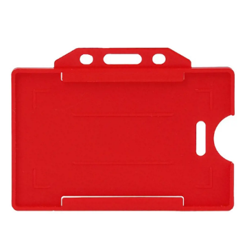 Kraf 509G Yaka Kartı Kabı Yatay 50 Adet - Kırmızı resmi
