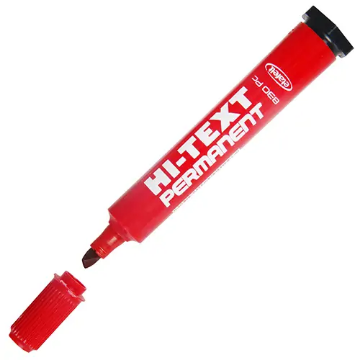 Hi-Text 830C Koli Kalemi Kesik Uçlu Permanent- Kırmızı resmi