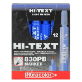 Hi-Text 830PB Koli Kalemi Yuvarlak Uçlu Permanent - Mavi resmi