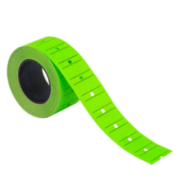 Kraf Motex Fiyat Etiketi 12 x 21 mm 600 Adet x 12 Rulo - Fosforlu Yeşil resmi