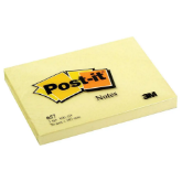 3M Post-It 657 Yapışkanlı Not Kağıdı 76x102 mm 100 Yaprak - Sarı resmi