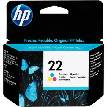 HP 22 Üç Renkli Orijinal Mürekkep Kartuşu C9352AE resmi