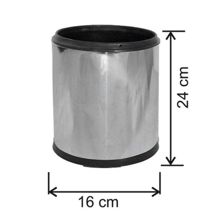 3 Lt Paslanmaz Çöp Kovası-1415 resmi