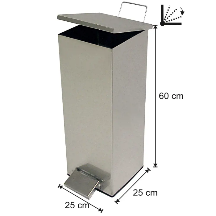 34 Lt Kare Pedallı Çöp Kovası  1082 resmi