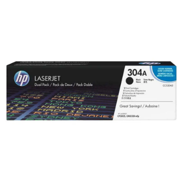 HP 304A 2'li Paket Siyah Orijinal LaserJet Toner Kartuşları CC530AD resmi