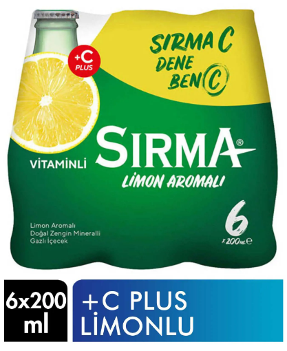 Sırma Meyveli Soda C-Plus Limonlu 200 ml 6'lı resmi