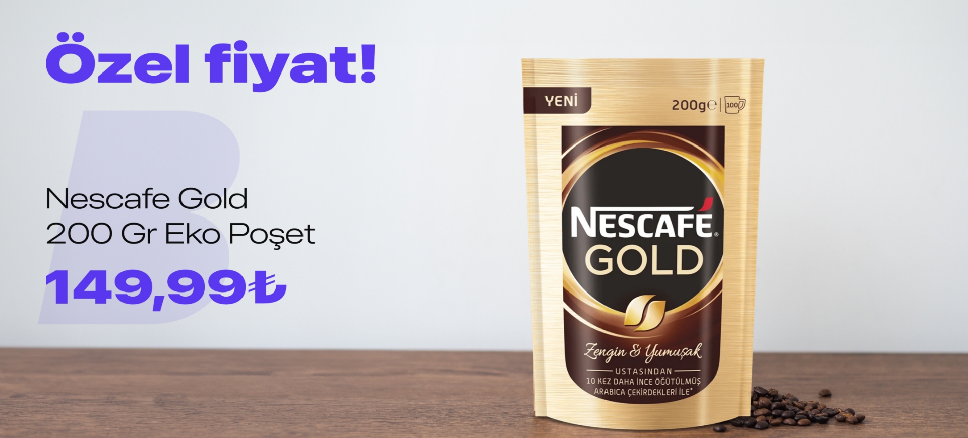 Nescafe gold 200 Gr Eko Poşet 149,99₺