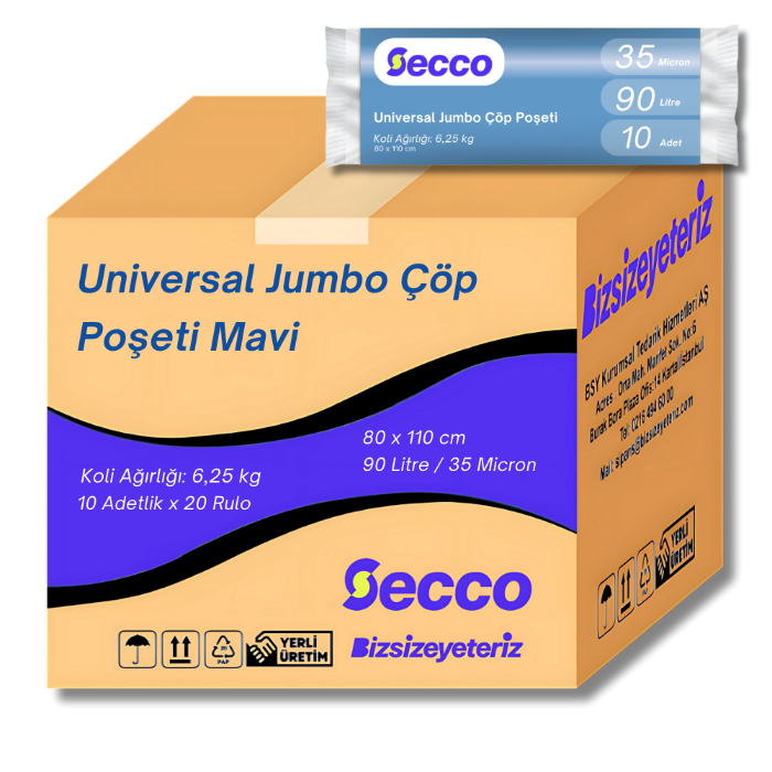 Secco Jumbo Boy Çöp Torbaları resmi