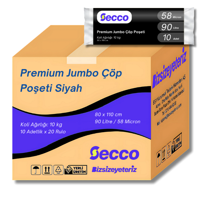 Secco Jumbo Boy Çöp Torbaları resmi