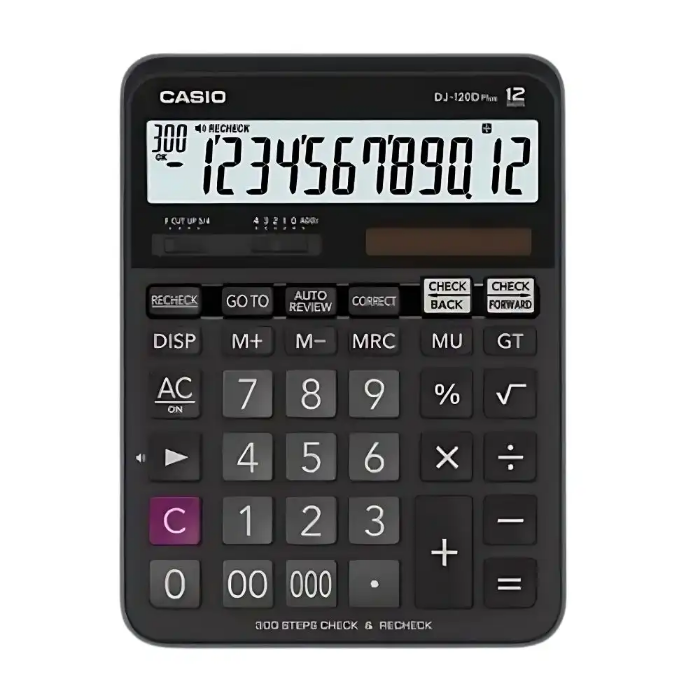 Casio DJ-120D Plus Masaüstü Hesap Makinesi 12 Hane		