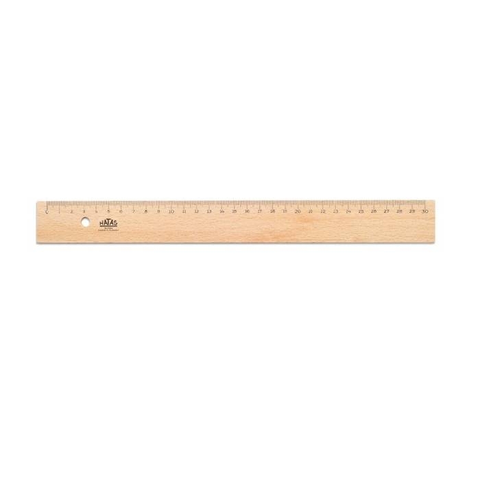 Hatas Cetvel Tahta Takviyesiz 30 Cm resmi