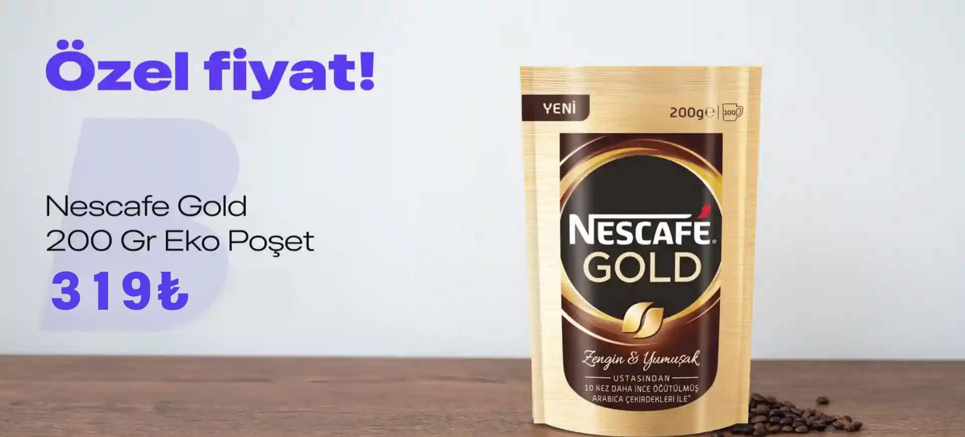 Nescafe gold 200 Gr Eko Poşet 319₺