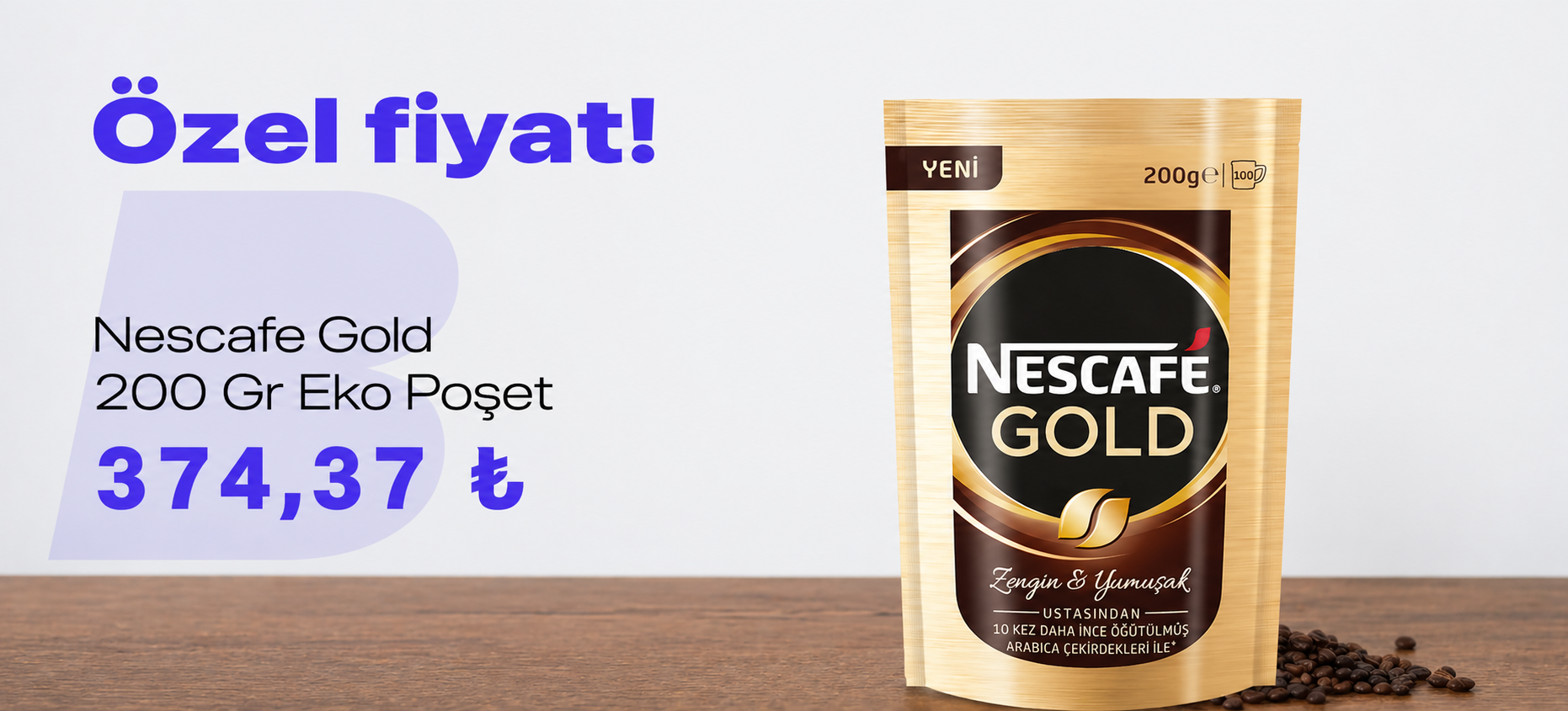 Nescafe Gold 200 Gr Eko Poşet Özel Fiyat 374,37 TL | Bizsizeyeteriz.com
