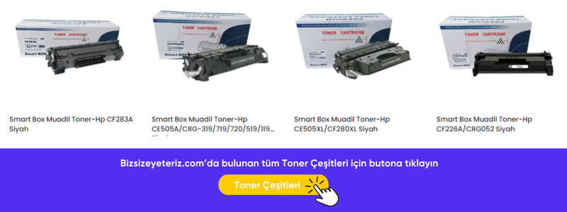 bizsizeyeteriz toner çeşitleri